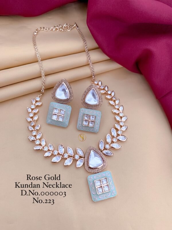 Rose Gold Kundan Necklace