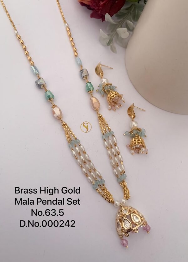 Brass High Gold Mala Set