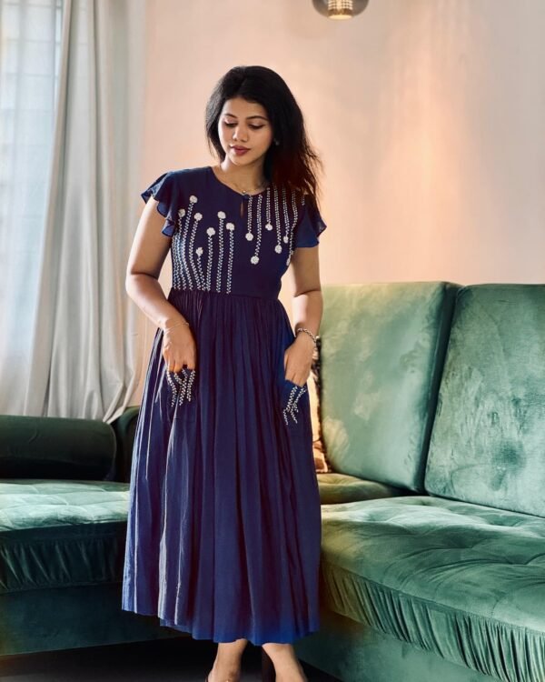 Dark Blue Colour  Midi
