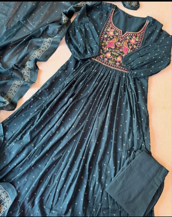 Anarkali Kurta Dupatta Set - Image 6